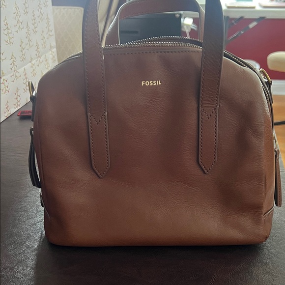 Fossil Tan Leather Men's Briefcase - Picture 1 of 3